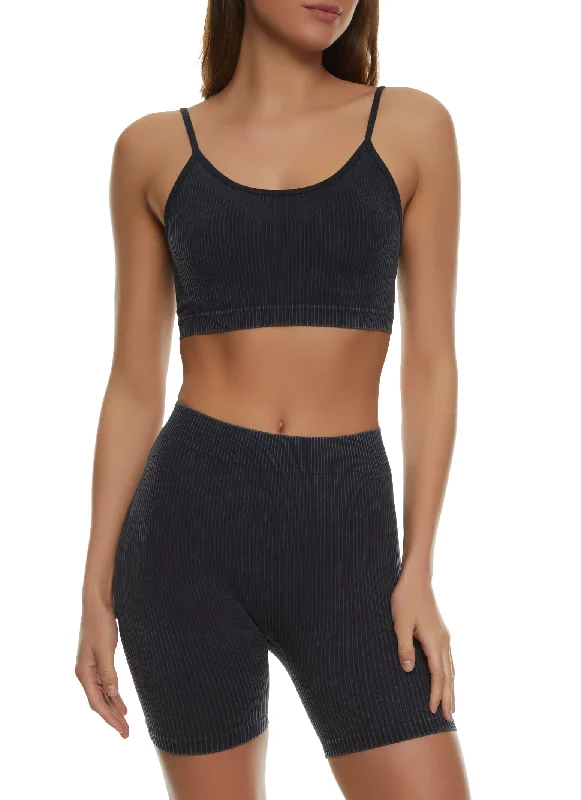 Seamless Ribbed Cropped Cami