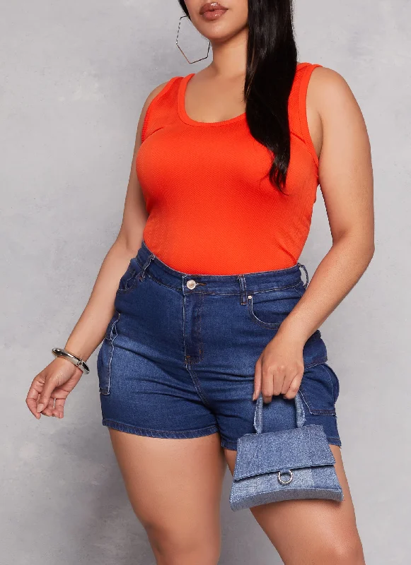 Plus Size Scoop Back Tank Top