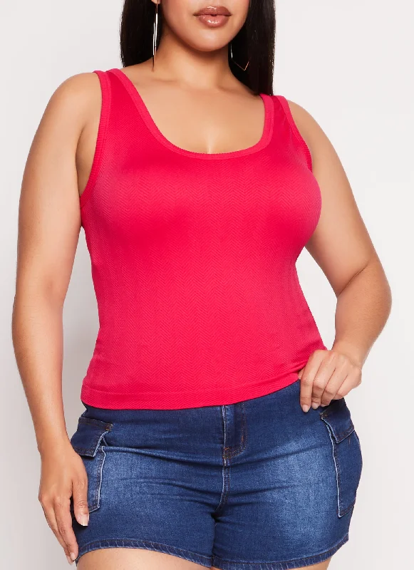 Plus Size Scoop Back Tank Top