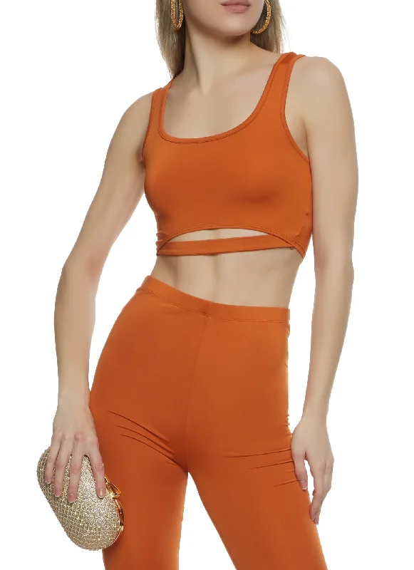 Cut Out Cropped Tank Top